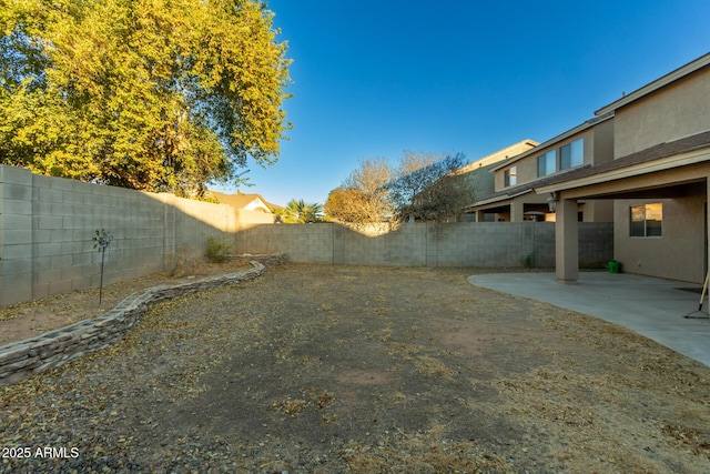 view of yard with a patio