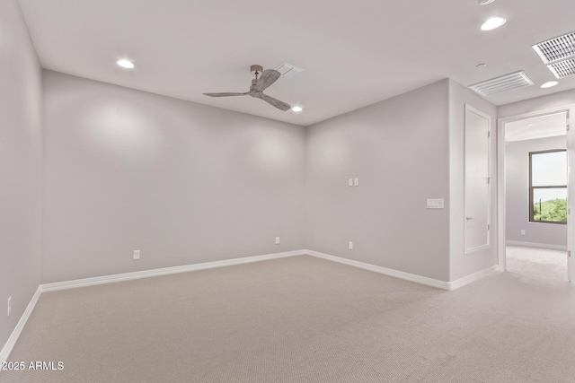 7492 E Via De Luna Dr, Scottsdale, AZ 85255 - unfurnished room with carpet floors, recessed lighting, and a ceiling fan
