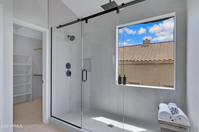 3624 N Paseo Del Sol, Mesa, AZ 85207 - full bathroom featuring a stall shower and a spacious closet