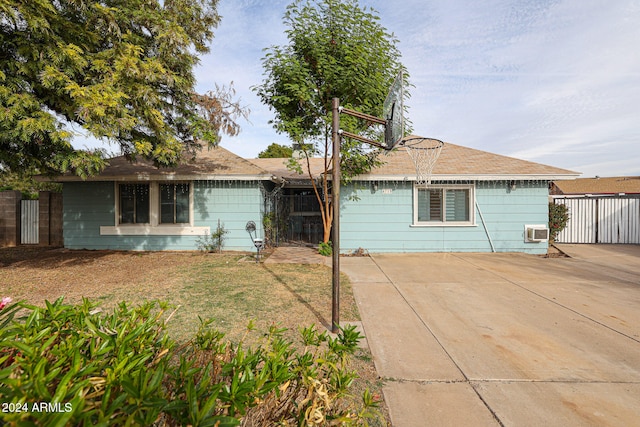 view of single story home