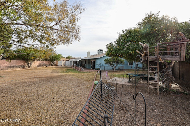 view of yard with a patio area