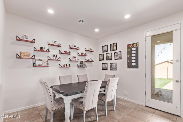 932 W Capulin Trl, San Tan Valley, AZ 85140 - dining room featuring light tile patterned floors, baseboards, and recessed lighting