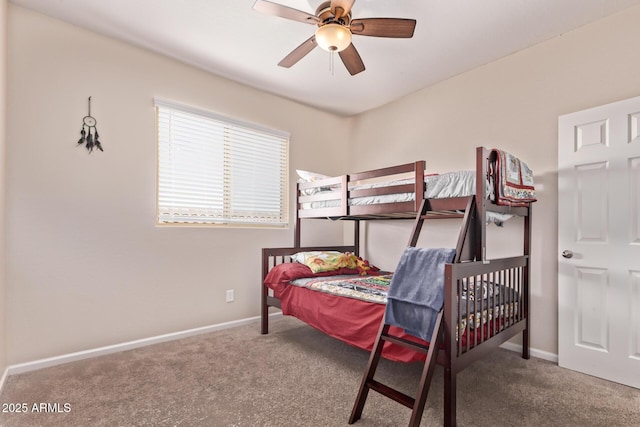 932 W Capulin Trl, San Tan Valley, AZ 85140 - bedroom featuring carpet floors, baseboards, and a ceiling fan