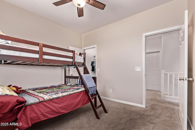 932 W Capulin Trl, San Tan Valley, AZ 85140 - carpeted bedroom featuring baseboards and a ceiling fan