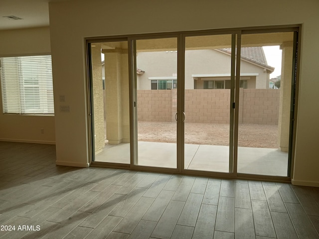 entryway featuring hardwood / wood-style floors