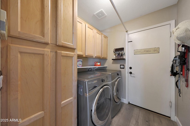 26647 N 43rd St N, Cave Creek, AZ 85331 - laundry room with cabinet space, wood finished floors, and washer and dryer