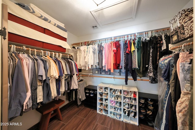 26647 N 43rd St N, Cave Creek, AZ 85331 - spacious closet featuring attic access and wood tiled floors