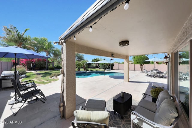 26647 N 43rd St N, Cave Creek, AZ 85331 - fenced backyard featuring area for grilling, a patio, and outdoor dining area