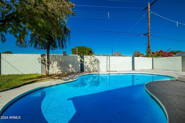 view of pool featuring a fenced in pool and a fenced backyard