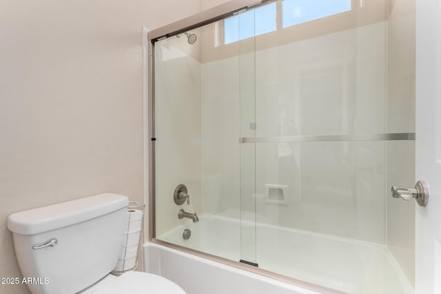 7630 E Knoll St, Mesa, AZ 85207 - bathroom featuring shower / bath combination with glass door and toilet