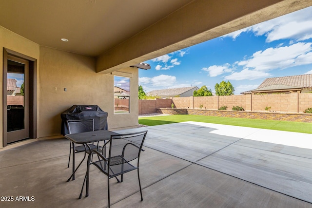 7630 E Knoll St, Mesa, AZ 85207 - view of patio / terrace featuring a fenced backyard and a grill