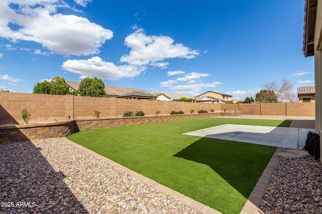 7630 E Knoll St, Mesa, AZ 85207 - view of yard featuring a fenced backyard and a patio