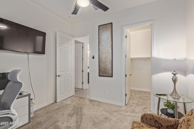 5218 N Tiller Dr, Litchfield Park, AZ 85340 - office space featuring light carpet, ceiling fan, and baseboards