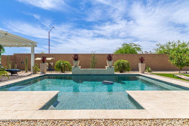 5218 N Tiller Dr, Litchfield Park, AZ 85340 - view of pool featuring a fenced backyard and a patio
