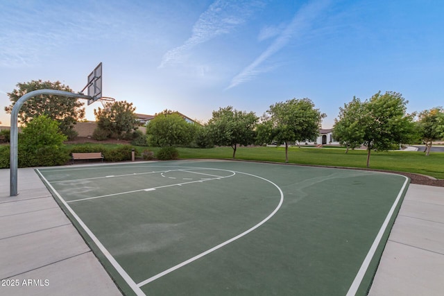 5218 N Tiller Dr, Litchfield Park, AZ 85340 - view of sport court with community basketball court and a lawn