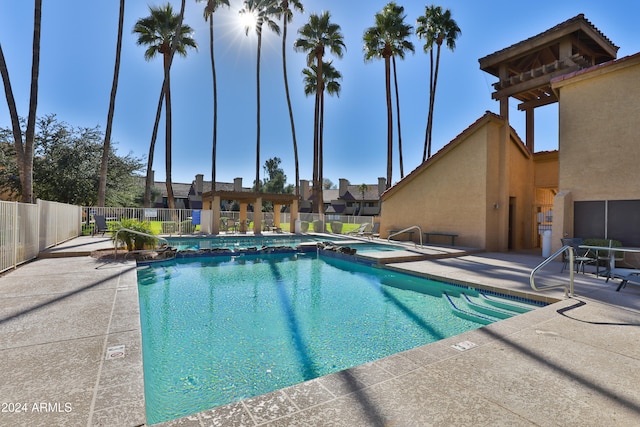 view of pool with a patio area