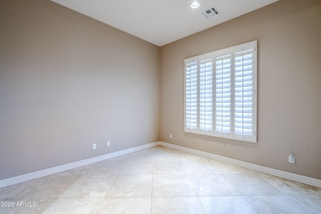 view of tiled empty room