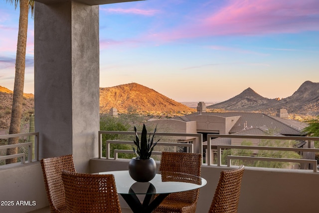 13631 E Windrose Dr, Scottsdale, AZ 85259 - balcony featuring a mountain view