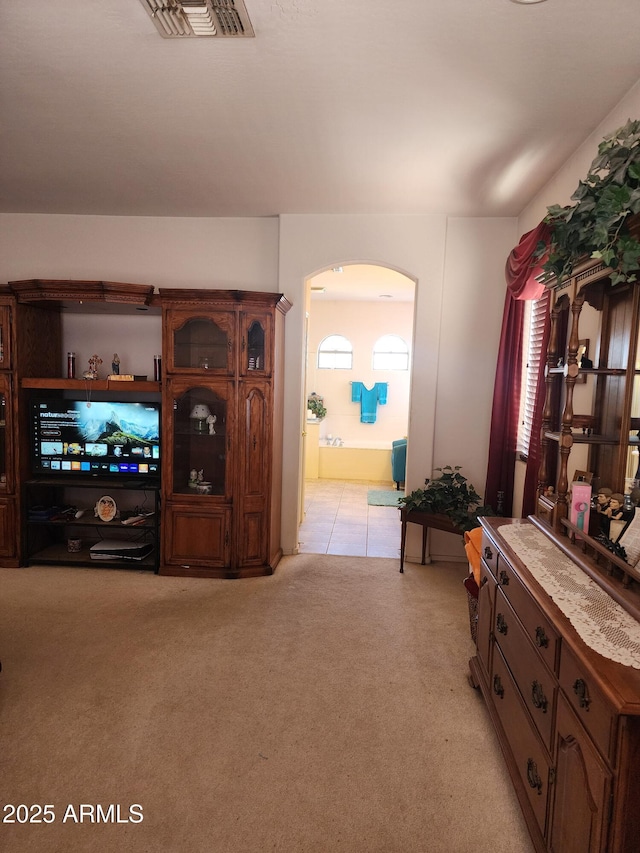 view of carpeted living room