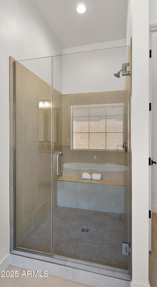 27908 N 38th Dr, Phoenix, AZ 85083 - full bath featuring recessed lighting, a shower stall, and tile patterned flooring