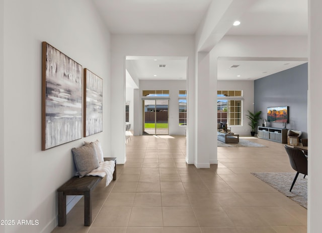 27908 N 38th Dr, Phoenix, AZ 85083 - hallway with tile patterned floors, visible vents, and recessed lighting