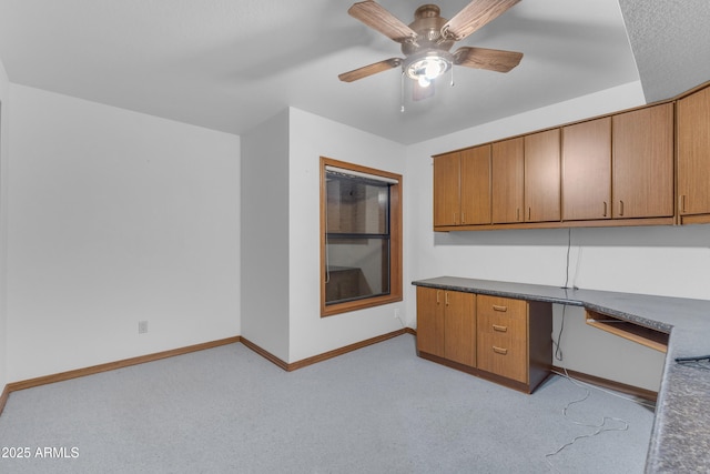 8604 S Oak St, Tempe, AZ 85284 - unfurnished office featuring built in study area, light colored carpet, and ceiling fan