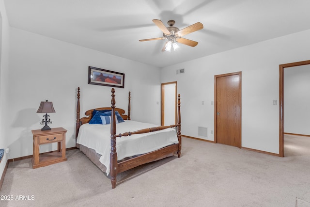 8604 S Oak St, Tempe, AZ 85284 - carpeted bedroom featuring baseboards and a ceiling fan