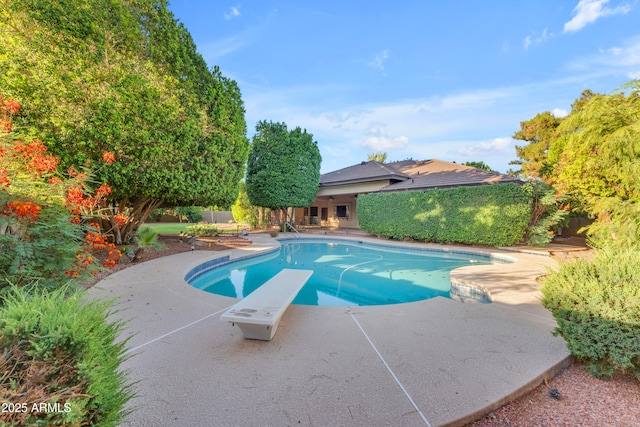 8604 S Oak St, Tempe, AZ 85284 - view of swimming pool featuring a patio and a diving board
