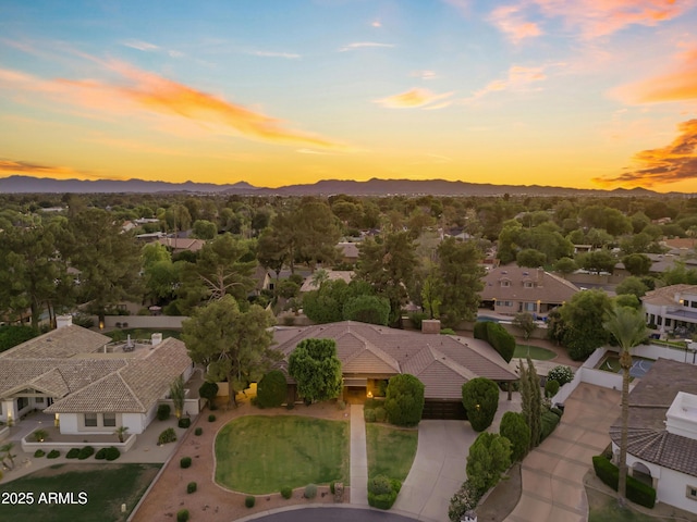 8604 S Oak St, Tempe, AZ 85284 - aerial view of residential area featuring a mountain backdrop