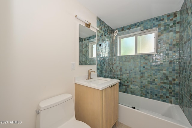 6312 N 13th St, Phoenix, AZ 85014 - bathroom featuring toilet, tub / shower combination, and vanity