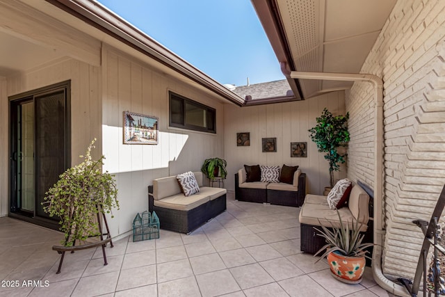 view of patio with an outdoor living space