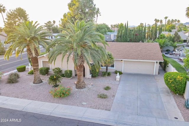 view of front of home featuring a garage