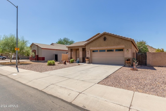 view of front facade with a garage