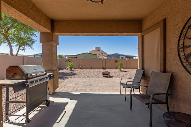 view of patio / terrace featuring area for grilling