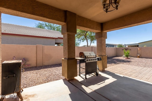 view of patio / terrace with area for grilling