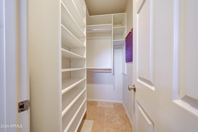 view of walk in closet