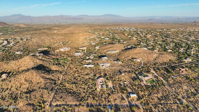 bird's eye view with a mountain view