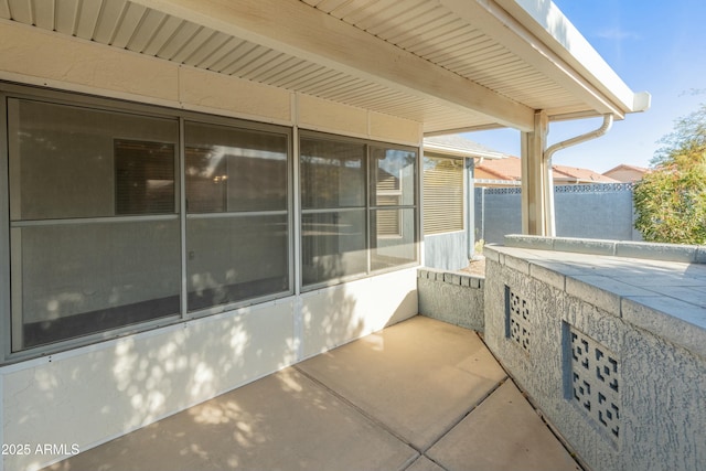 balcony featuring a patio area