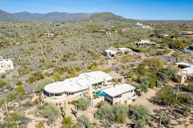 aerial view featuring a mountain view