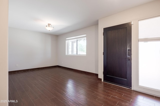 1551 E Glencove St, Mesa, AZ 85203 - foyer with dark wood-style floors and baseboards