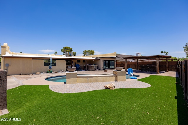1551 E Glencove St, Mesa, AZ 85203 - back of house with a patio area, a fenced backyard, and stucco siding