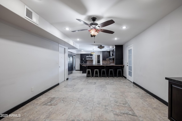 1551 E Glencove St, Mesa, AZ 85203 - living room with ceiling fan, recessed lighting, and french doors