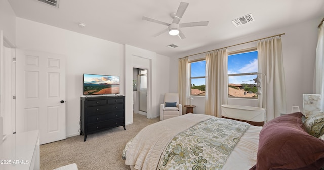 10224 E Talameer Ave, Mesa, AZ 85212 - bedroom featuring light colored carpet and ceiling fan