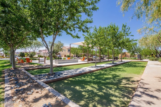 10224 E Talameer Ave, Mesa, AZ 85212 - view of property's community with a bocce ball area and a residential view
