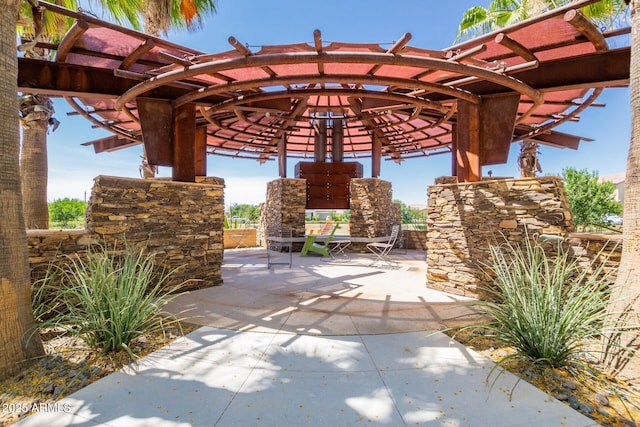 10224 E Talameer Ave, Mesa, AZ 85212 - view of patio / terrace featuring a pergola