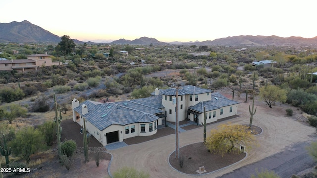 6737 E Rockaway Hills Dr, Cave Creek, AZ 85331 - aerial view at dusk of a mountain view