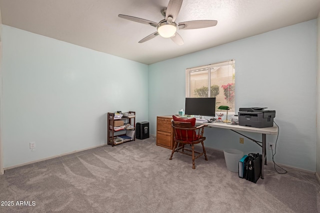 1146 W Sea Fog Dr, Gilbert, AZ 85233 - carpeted office space with a ceiling fan and baseboards