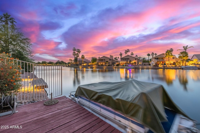 1146 W Sea Fog Dr, Gilbert, AZ 85233 - dock area with a water view and a residential view