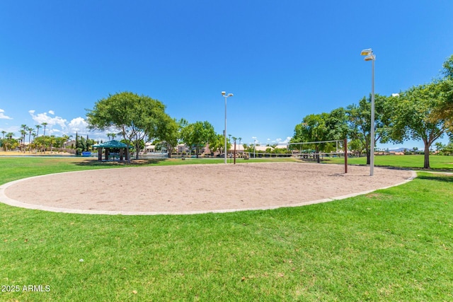 1146 W Sea Fog Dr, Gilbert, AZ 85233 - view of property's community featuring a gazebo, volleyball court, and a yard