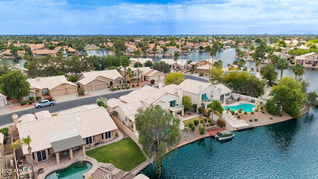 1146 W Sea Fog Dr, Gilbert, AZ 85233 - aerial view of residential area with a pool and a nearby body of water